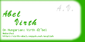 abel virth business card